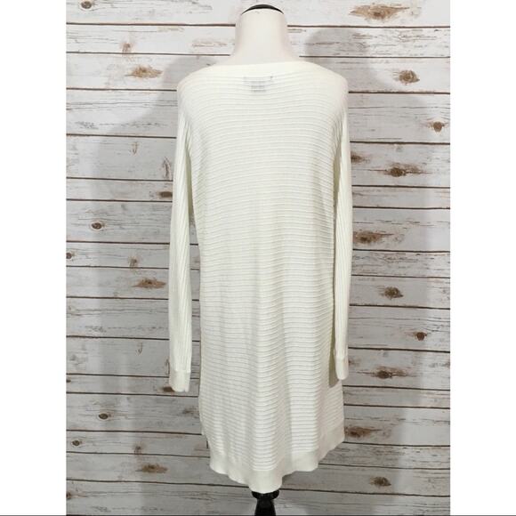 Trouve Side Zip Sweater Tunic - White - Small - Picture 12 of 16